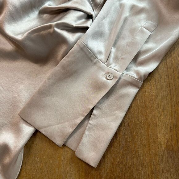 ET OCHS The Nala Silk Surplice Top Draped Wrap Blouse Cutout Detail Size Medium - Picture 10 of 16